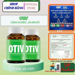 Viên uống OTIV cải Thiện Đau Đầu, Mất Ngủ, Hoạt Huyết Não hộp 60 viên & 30 viên