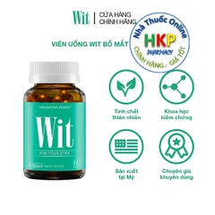 Viên uống Wit giúp tăng cường thị lực, giảm mờ mỏi mắt hộp 60 Viên & 30 Viên