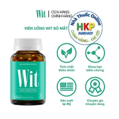 Viên uống Wit giúp tăng cường thị lực, giảm mờ mỏi mắt hộp 60 Viên & 30 Viên