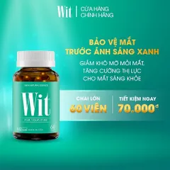 Viên uống Wit giúp tăng cường thị lực, giảm mờ mỏi mắt hộp 60 Viên & 30 Viên