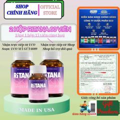 Combo 2 hộp Ritana 60 viên tặng 1 Hộp 15 viên giúp làm mờ thâm nám, chống lão hoá da, cải thiện nhăn khô chảy xệ da