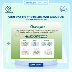 Đặt Trĩ Protoloc Max Giga Công Nghệ Đức duocsy_giangle - Giảm Sưng Đau, Co Búi Trĩ