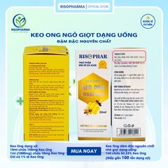 Keo Ong Nhỏ Giọt Dạng Uống Risopharma - Giải Pháp Hiệu Quả Hỗ Trợ Ho, Đau Họng, Khàn Tiếng, Sổ Mũi, Tăng Cường Sức Đề Kháng 30ml