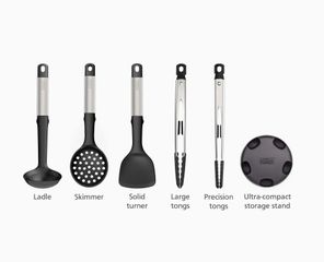 Bộ Dụng Cụ Nấu Ăn Silicone 5 Món Joseph Joseph 10568 Elevate Fusion - Dụng Cụ Chịu Nhiệt, Thiết Kế Tiện Dụng và Vệ Sinh