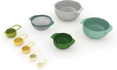 Bộ Set Đong Bát Rổ Joseph Joseph 40085 Nest 9 Plus - Dụng Cụ Nhà Bếp Tiết Kiệm Không Gian, Chất Liệu Bền Bỉ, Thiết Kế Thông Minh