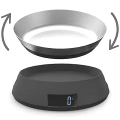 Cân nhà bếp Joseph Joseph 40054 - Cối làm bằng đá granite nặng, lý tưởng để xay gia vị, thảo mộc và tỏi, có nắp tre tiện dụng.