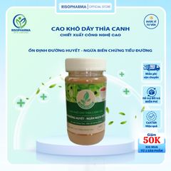 Cao Khô Dây Thìa Canh Risopharma - 100% Nguyên Chất Hỗ Trợ Ổn Định Đường Huyết, Ngăn Ngừa Biến Chứng Tiểu Đường