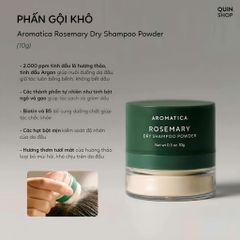 Dầu Gội Khô Aromatica Hương Thảo - Bột Gội Khô Thoáng Mát, Tiện Lợi Cho Tóc Bết, Phù Hợp Với Da Nhạy Cảm, Dễ Dàng Mang Đi