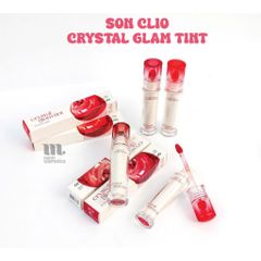Son Tint Clio Bóng Lì Crystal Glam Tint 3.4g - Màu 18 Fresh Apple, Hiệu Ứng Môi Căng Bóng, Cấp Ẩm, Thiết Kế Đầu Cọ Trái Tim