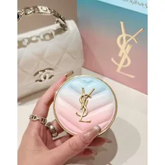 Set Bản Giới Hạn YSL Valentine 2025 - Cushion Touche Éclat Glow-Pact SPF50+ và Son Slim Ombre Xanh Hồng Sang Trọng