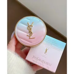 Set Bản Giới Hạn YSL Valentine 2025 - Cushion Touche Éclat Glow-Pact SPF50+ và Son Slim Ombre Xanh Hồng Sang Trọng