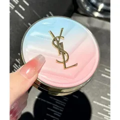 Set Bản Giới Hạn YSL Valentine 2025 - Cushion Touche Éclat Glow-Pact SPF50+ và Son Slim Ombre Xanh Hồng Sang Trọng