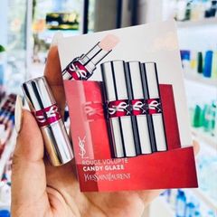 Son Dưỡng YSL Rouge Volupte Candy Glaze 2 - Hồng Nude - Dưỡng Ẩm Mịn Màu Tự Nhiên cho Đôi Môi Căng Mọng