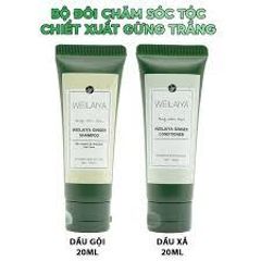 Set Dầu Gội Xả Weilaiya Gừng Trắng Hà Thủ Ô Mini 20ml - Giảm Gàu, Hỗ Trợ Mọc Tóc, Tinh Chất Thiên Nhiên, Phù Hợp Du Lịch