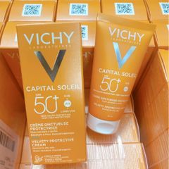 Kem Chống Nắng Vichy SPF 50 Ideal Soleil Emulsion - Chống Bóng Dầu, Bảo Vệ Da Hiệu Quả, Kiểm Soát Nhờn, 50ml