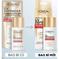 Kem Chống Nắng L'Oreal Paris UV Defender SPF 50+ PA++++ 50ml - Chống Nắng Toàn Diện, Dưỡng Da Mỏng Nhẹ, Phù Hợp Mọi Loại Da