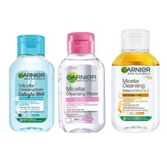 Nước Tẩy Trang Garnier Mini 50ml - Dành Cho Da Dầu Mụn, Da Thường, Da Nhạy Cảm, Sạch Sâu, Dưỡng Ẩm, Tiện Lợi Mang Đi Du Lịch