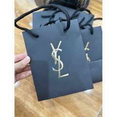 Túi Giấy YSL Đen Cao Cấp 20x16 - Túi Đựng Thời Trang Hàng AUTH Đẳng Cấp, Phong Cách Sang Trọng Cho Túi Xách, Mỹ Phẩm, Trang Sức