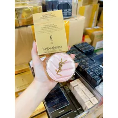 Phấn Nước YSL Glow Pact Cushion Limited Edition Vỏ Hồng - Che Khuyết Điểm Tự Nhiên, Chống Nắng SPF 50+, Phù Hợp Mọi Loại Da