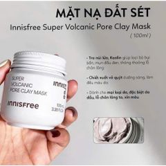 Mặt Nạ Innisfree Super Volcanic Pore Clay Mask 100ml - Se Khít Lỗ Chân Lông, Kiểm Soát Dầu, Sản Phẩm Chăm Sóc Da Hàn Quốc 2023