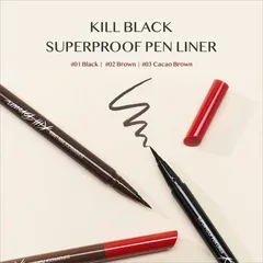 Bút Kẻ Mắt Nước Clio Superproof Pen Liner Kill Black - Lâu Trôi, Chống Nhòe, Dễ Dùng Cho Mắt Mèo Sắc Sảo