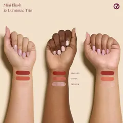 Bộ 3 Thỏi Má Hồng Dạng Kem & Highlight Rare Beauty - Phiên Bản Giới Hạn Mini Blush và Luminize Cho Làn Da Rạng Rỡ