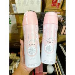 Xịt Khử Mùi Toàn Thân Lattafa Yara 200ml - Hương Hoa Quấn Quyện & Gỗ Sang Trọng Dành Cho Phái Nữ, Lưu Hương Lâu 8-12h
