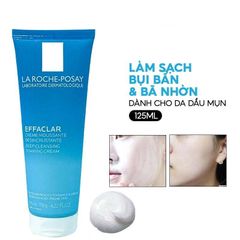 [8/25] Sữa Rửa Mặt La Roche-Posay Effaclar Deep Cleansing Foaming Cream Tạo Bọt Làm Sạch Dành Cho Da Dầu Nhạy Cảm 125ML