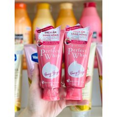 Sữa Rửa Mặt Senka Perfect Whip Berry Bright 100g - Làm Sạch Sâu & Dưỡng Da Sáng Hồng, Chiết Xuất Thiên Nhiên, An Toàn Cho Da Nhạy Cảm