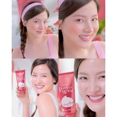 Sữa Rửa Mặt Senka Perfect Whip Berry Bright 100g - Làm Sạch Sâu & Dưỡng Da Sáng Hồng, Chiết Xuất Thiên Nhiên, An Toàn Cho Da Nhạy Cảm