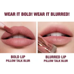 Son Kem Mini 1ml Charlotte Tilbury Màu Pillow Talk Blur - Hồng Đất Siêu Căng Mọng, Chất Son Lâu Trôi, Xuất Xứ Ý
