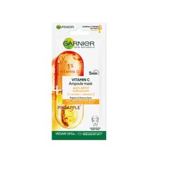 Mặt Nạ Dưỡng Da Garnier Vitamin C 15g - Giảm Nám, Sáng Da, Chiết Xuất Yuzu, Dưỡng Ẩm 5 Phút, Pháp