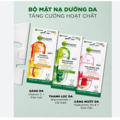 Mặt Nạ Dưỡng Da Garnier Vitamin C 15g - Giảm Nám, Sáng Da, Chiết Xuất Yuzu, Dưỡng Ẩm 5 Phút, Pháp