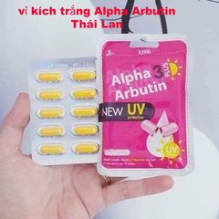 Viên Kích Trắng Da Alpha Arbutin 3 Plus Thái Lan Vỉ 10 Viên - Dưỡng Da Trắng Mịn, Ngăn Lão Hóa, Ngày & Đêm