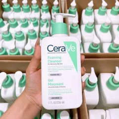 (Chính hãng) Sữa Rửa Mặt CeraVe Foaming Cleanser 236ml - Sạch Sâu Dành Cho Da Thường Đến Da Dầu, Giữ Ẩm & Bảo Vệ Da