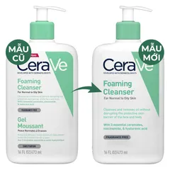 (Chính hãng) Sữa Rửa Mặt CeraVe Foaming Cleanser 236ml - Sạch Sâu Dành Cho Da Thường Đến Da Dầu, Giữ Ẩm & Bảo Vệ Da