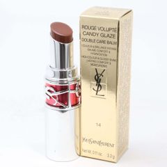 Son Dưỡng YSL Rouge Volupte Candy Glaze 14 Scenic Brown - Son Dưỡng Môi Cao Cấp, Màu Nâu Đất, Dưỡng Ẩm Tự Nhiên 3.2g