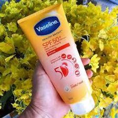 Sữa Dưỡng Thể Vaseline Healthy Bright 320ml - Chống Nắng SPF 50+ và Bảo Vệ Da Khỏi Ô nhiễm, Dưỡng Trắng Sáng Rạng Rỡ