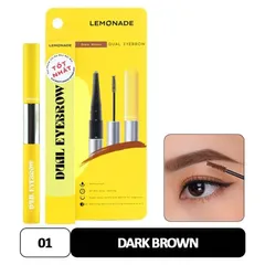 Chì Kẻ Mày 2 Đầu LEMONADE Want It Got It Nâu Đậm - Mascara và Kẻ Mày Độc Đáo, Bền Màu, Chống Nước, Dễ Dùng