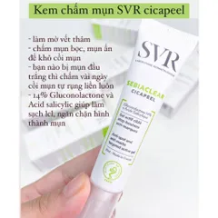 Gel Chấm Mụn SVR Sebiaclear Cicapeel 15ml - Giải Pháp Giảm Mụn Cho Da Nhạy Cảm, Làm Khô Mụn Hiệu Quả, Không Dầu