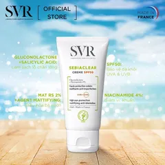 Kem Chống Nắng SVR Sebiaclear SPF50+ Cho Da Dầu & Hỗn Hợp - Bảo Vệ Da Nhạy Cảm Khỏi Tia UV, Giảm Viêm, Làm Dịu Da 40ml