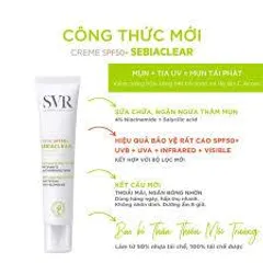 Kem Chống Nắng SVR Sebiaclear SPF50+ Cho Da Dầu & Hỗn Hợp - Bảo Vệ Da Nhạy Cảm Khỏi Tia UV, Giảm Viêm, Làm Dịu Da 40ml
