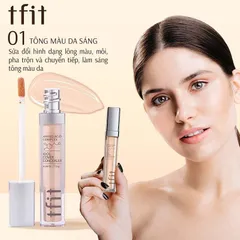 Kem Che Khuyết Điểm Tfit Idol Cover Concealer Màu 01 - Che Phủ Cao Cho Làn Da Mịn Màng, Không Lem, Dành Cho Da Nhạy Cảm, Xuất Xứ Hàn Quốc