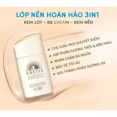 Kem Chống Nắng Anessa BB Trang Điểm Dưỡng Da Màu Sáng 25ml