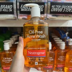 Sữa Rửa Mặt Neutrogena Oil-Free Acne Wash Giảm Mụn 269ml - Gel Rửa Mặt Dành Cho Da Mụn Chuyên Sâu, Ngăn Ngừa Mụn Hiệu Quả