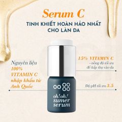 Tinh Chất Vitamin C Làm Sáng Da & Chống Lão Hóa oh!oh! 6g - Serum Dưỡng Da Chuyên Sâu, Tăng Cường Độ Ẩm và Săn Chắc Da
