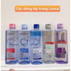 Nước Tẩy Trang L'Oreal Micellar Xanh Đậm 400ml - Tẩy Trang Sâu, An Toàn Cho Mọi Loại Da, Không Chứa Cồn, Dưỡng Ẩm Mịn Mượt