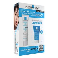 Bộ Sản Phẩm La Roche-Posay Kem Dưỡng Giảm Mụn Duo+ 40ml và Gel Rửa Mặt Effaclar 50ml - Giải Pháp Hoàn Hảo Cho Da Dầu và Mụn
