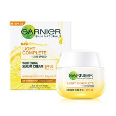 Kem Dưỡng Ban Ngày Garnier Light Complete Serum Cream SPF30 50ml - Dưỡng Sáng, Bảo Vệ, Cấp Ẩm Cho Mọi Loại Da