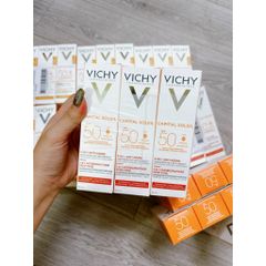 Kem Chống Nắng Vichy Capital Soleil 3in1 SPF50 50ml - Bảo Vệ Da, Giảm Lão Hóa, Dành Cho Da Nhạy Cảm, Chống UVA/UVB Tối Ưu